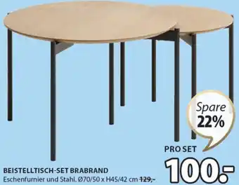 JYSK Beistelltisch-Set Brabrand Ø 70/50 x H45/42 cm Angebot