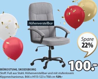 JYSK Bürostuhl Skodsborg B66 x H113-123 x T68 cm Angebot