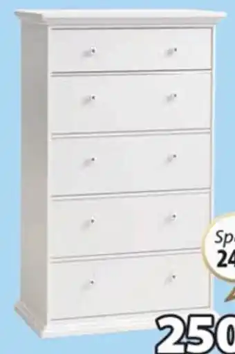 JYSK Kommode Fredensborg 5 Schuladen B87 x H143 x T52 cm Angebot