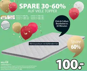 JYSK Wellpur Topper Gold T75 90x190/200 cm Angebot