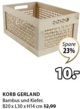 JYSK Korb Gerland B20 x L30 x H14 cm Angebot