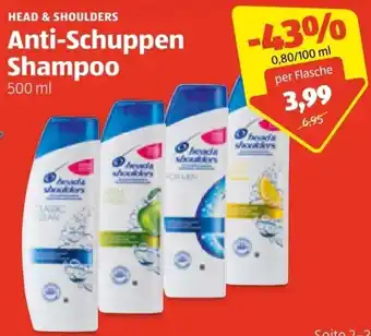 Hofer Head & Shoulders Anti-Schuppen Shampoo 500 ml Angebot