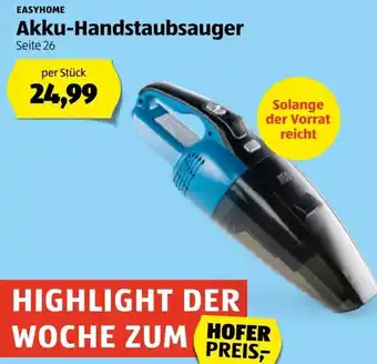 Hofer Easyhome Akku-Handstaubsauger Angebot