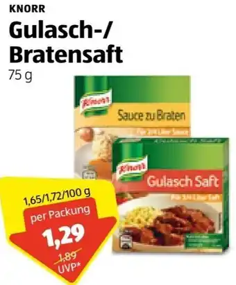 Hofer Knorr Gulasch-/Bratensaft 75g Angebot