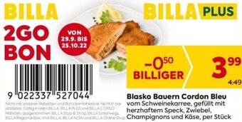 Billa Blasko Bauern Cordon Bleu Angebot