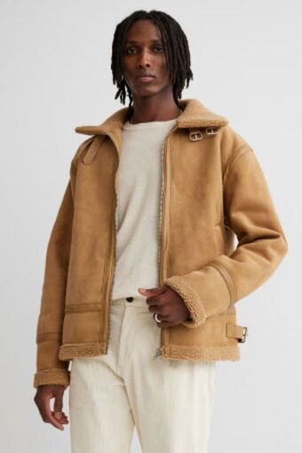 Jacke mit futter aus lammfellimitat