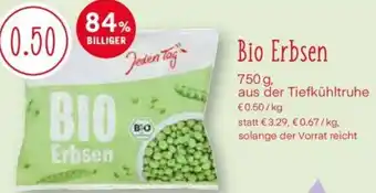 MPreis Jeden Tag Bio Erbsen 750 g Angebot