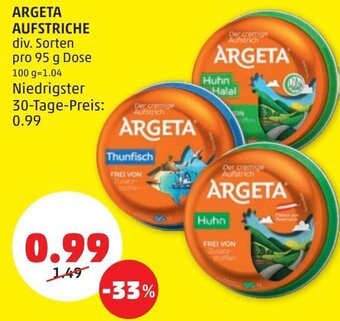 PENNY Argeta Aufstriche 95 g Angebot