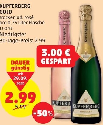 PENNY Kupferberg Gold 0,75 liter Angebot