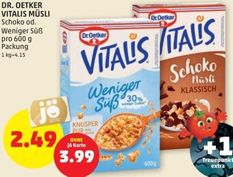 PENNY Dr. Oetker Vitalis Müsli 600 g Angebot