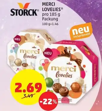 PENNY Merci Lovelies 185 g Angebot