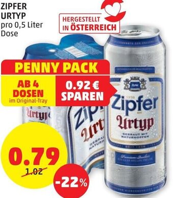 PENNY Zipfer Urtyp 0,5 Liter Angebot