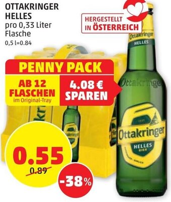 PENNY Ottakringer HElles 0,33 Liter Angebot