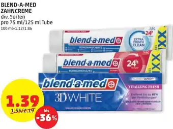 PENNY Blend-A-Med Zahncreme 75 ml/125 ml Angebot
