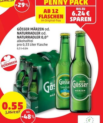 PENNY Gösser Märzen od. Naturradler od. Naturradler 0,0 Angebot