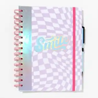 'smile' holographic spiral journal