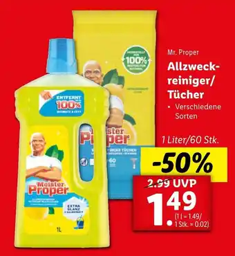 Lidl Allzweck- Reiniger/Tücher Angebot