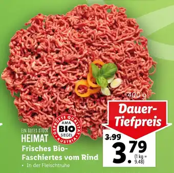 Lidl Heimat Frisches Bio-Faschiertes Vom Rind Angebot