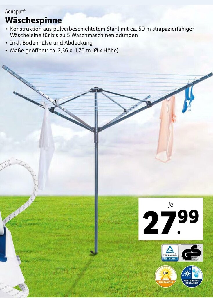 Wäschespinne Angebot bei Lidl