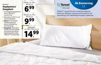 Lidl Kopfpolster/Steppbett 140x200cm Angebot