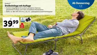 Lidl Dreibeinliege Mit Auflage Angebot