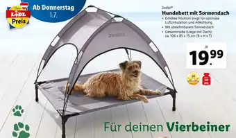 Lidl Hundebett Mit Sonmendach Angebot