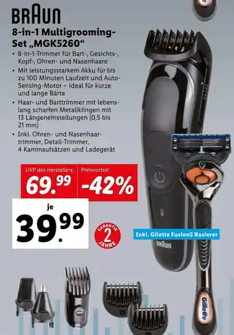 Lidl Braun 8-in-1 Multigrooming Set Angebot