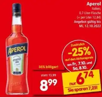 Interspar Aperol 0,7 Liter Angebot
