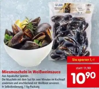Interspar Miesmuscheln in Weißweinsauce 1 kg Angebot
