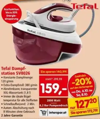 Interspar Tefal Dampfstation SV8026 Angebot