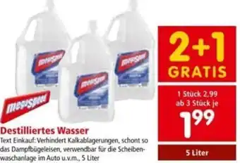 Interspar Destilliertes Wasser 2 Liter Angebot