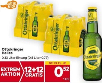 Billa Ottakringer Helles 0,33 Liter Angebot