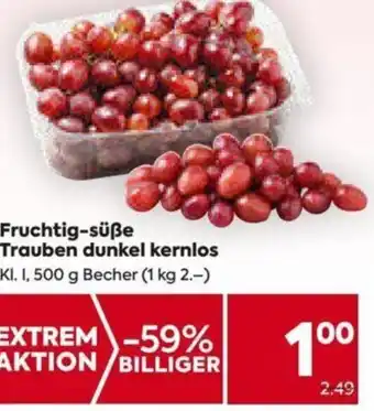 Billa Fruchtig-Süße Trauben dunkel Kernlos 500 g Angebot