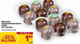 Billa Niemetz Schwedenbomben 6 Stk. 110 g Angebot