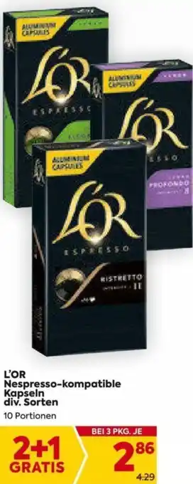 Billa L'Or Nespresso-kompatible Kapseln Angebot