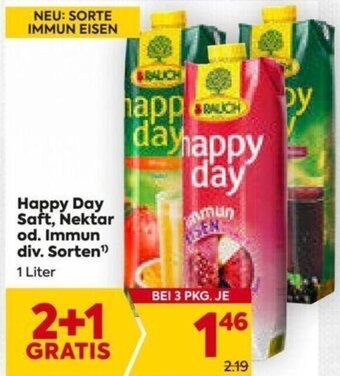 Billa Happy Day Saft, Nektar od. Immun 1 Liter Angebot