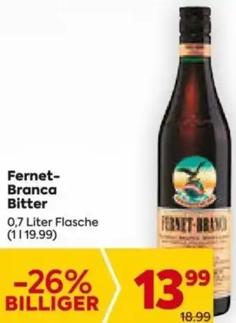 Billa Fernet-Branca Bitter 0,7 Liter Angebot