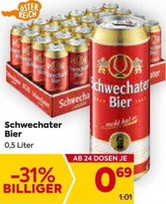 Billa Schwechater Bier 0,5 Liter Angebot