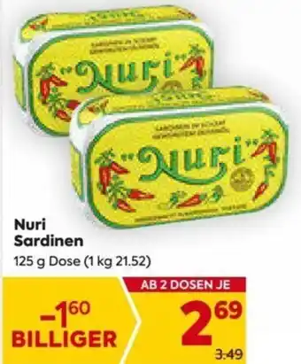 Billa Nuri Sardinen 125 g Angebot