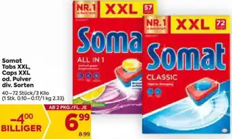 Billa Somat Tabs XXL, Caps XXL od. Pulver 40-72 Stk. Angebot