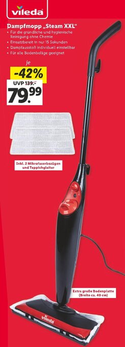 Lidl Vileda Dampfmopp Steam XXL Angebot