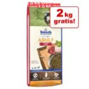 Zooplus 2 kg gratis! 17 kg bosch hundefutter Angebot