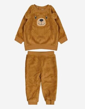 Takko Baby pyjama set aus sweatshirt und hose - teddyfell Angebot