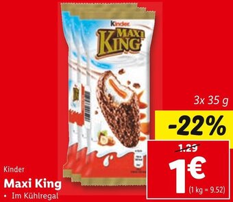 Lidl Kinder Maxi King 3 x 35 g Angebot