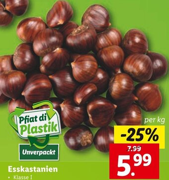 Lidl Esskastanien per kg Angebot