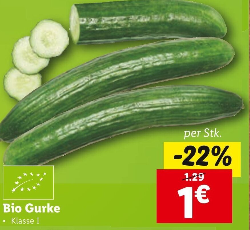 Bio Gurke per Stk. Angebot bei Lidl