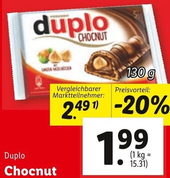 Lidl Duplo Chocnut 130 g Angebot