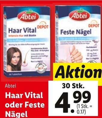 Lidl Abtei Haar Vital oder Feste Nägel Angebot