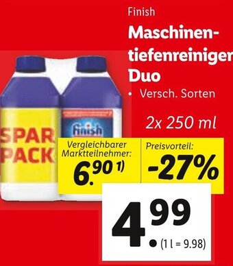 Lidl Finish Maschinen-tiefenreiniger Duo 2x 250 ml Angebot