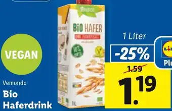 Lidl Vemondo Bio Haferdrink 1 Liter Angebot